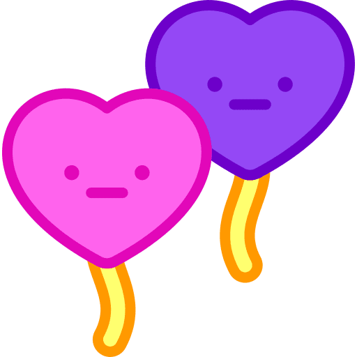 Balloons heart love and romance valentines day icon