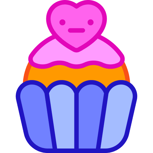 Cupcake food and restaurant love cupcake icon