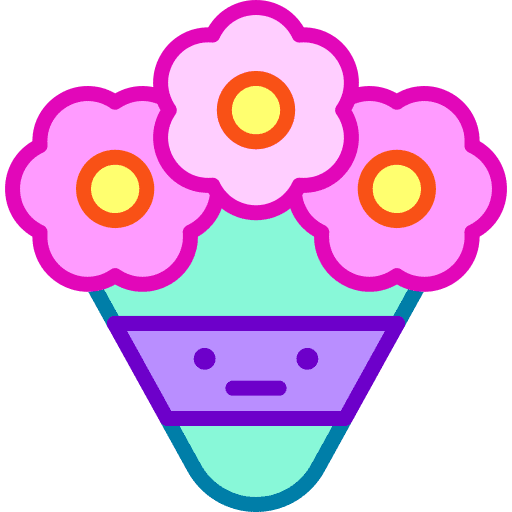 Flower bouquet nature gift wedding icon