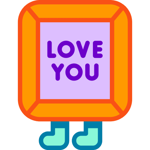 Frame love and romance valentines day love icon