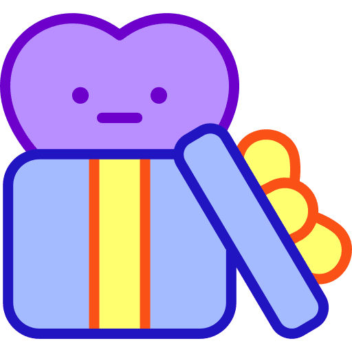 Gift box valentines day love present box icon