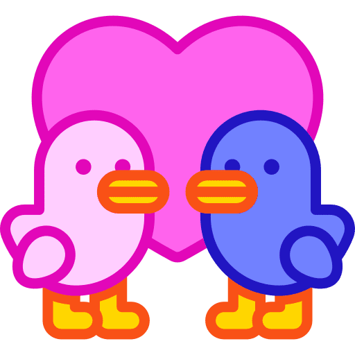 Love birds valentines day romantic romance icon