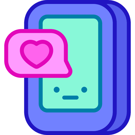 Love message like heart chat icon