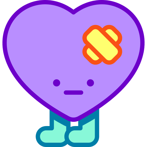 Broken heart heartbreak love break up icon