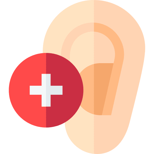Ear otorhinolaryngology hearing sense icon