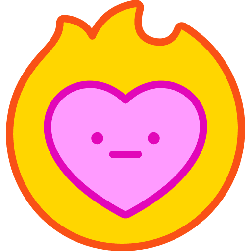Passion motivation heart passion icon