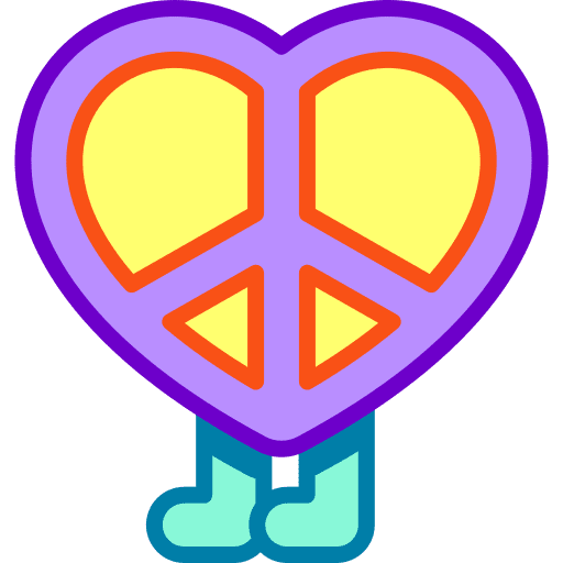 Peace hippie love peace icon