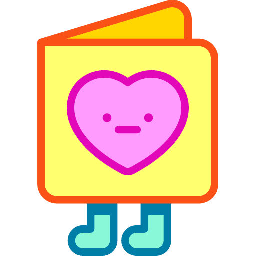 Postcard love romantic loving icon