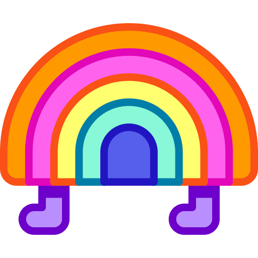 Rainbow cloud rainbow weather icon