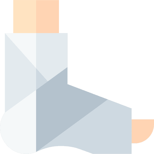 Foot fracture splint leg icon