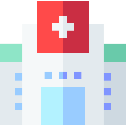 Hospital medical assistance urban healthcare icon