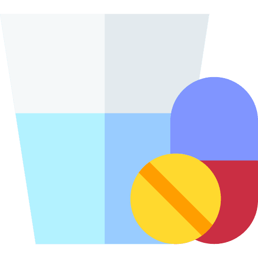 Pills glass medicine pills icon