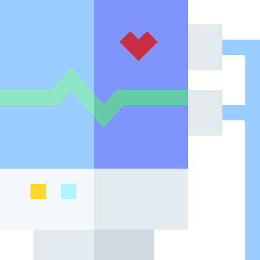 Heart rate electronics heart rate monitor icon