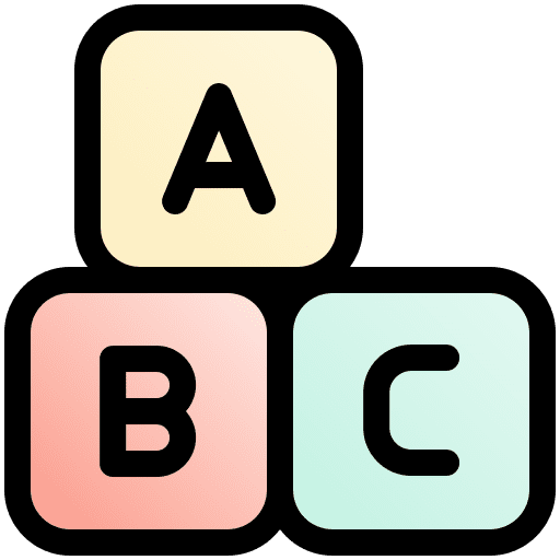 Abc block abc education alphabet icon