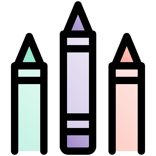 Crayon color pencil pencil crayon kindergarten icon