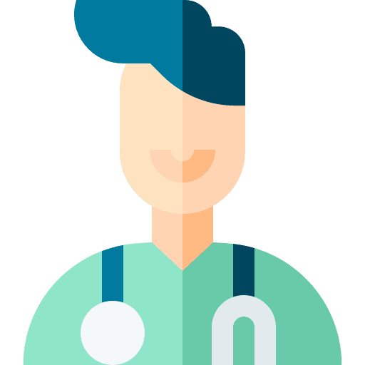 Doctor black hair professions and jobs stethoscope icon