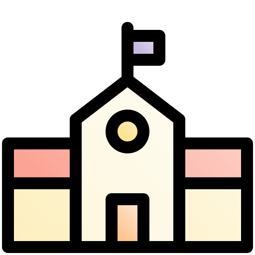 School college kindergarten architecture and city icon