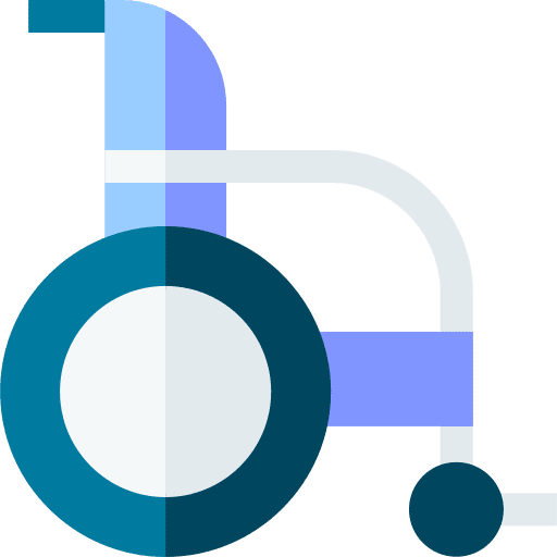 Wheelchair inclusive accessibility hospital icon