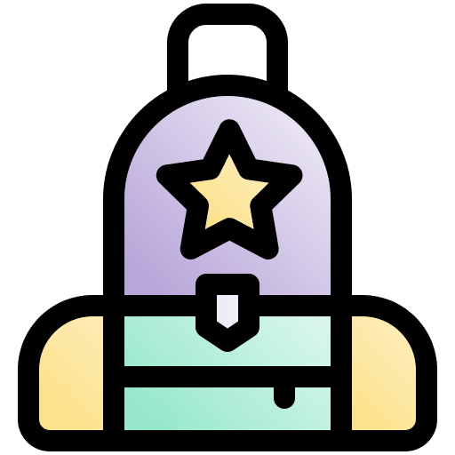School bag kid and baby bag school icon