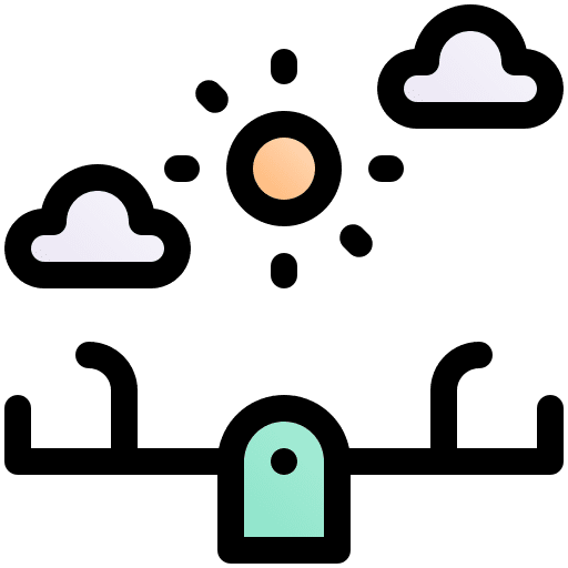 Seesaw kid and baby leisure hobbies and free time icon Seesaw kid and baby leisure hobbies and free time icon