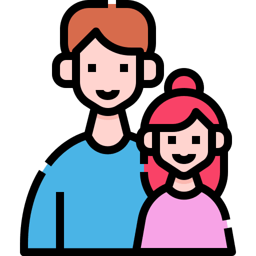 Daughter family dad fathers day icon