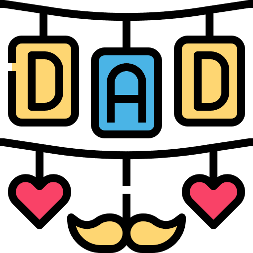 Garland decoration fathers day dad icon