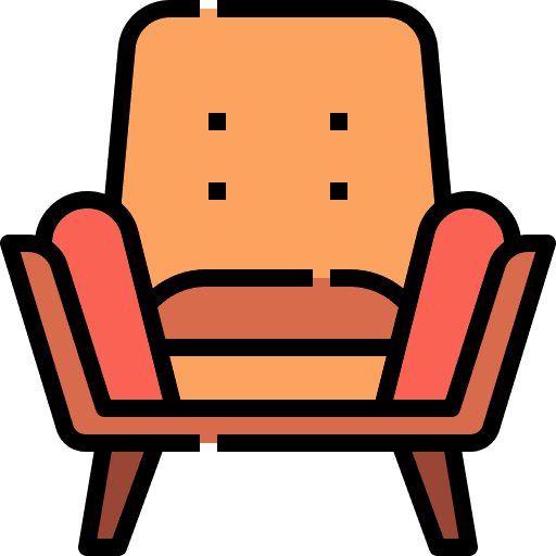 Sofa confort furniture and household armchair icon