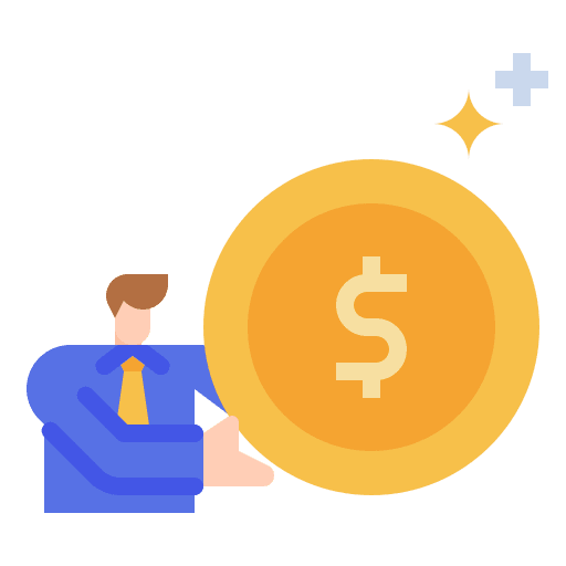 Coin dollar bank business and finance icon