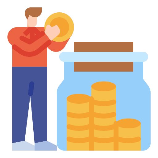 Saving business banking financing icon