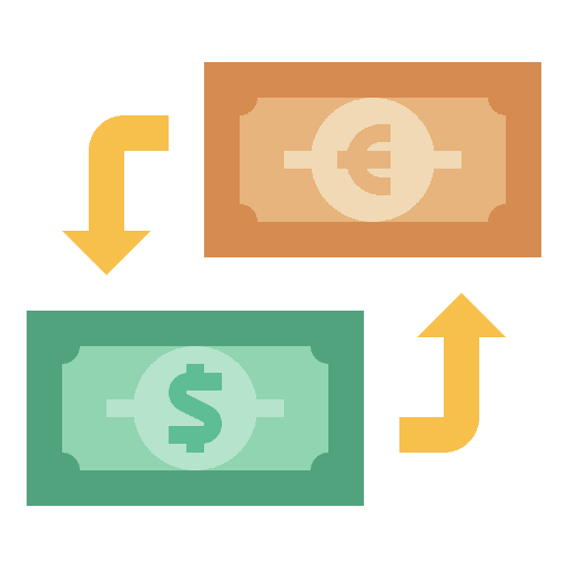 Exchange bank business and finance exchange icon Exchange bank business and finance exchange icon