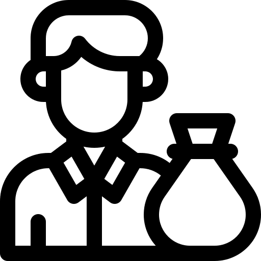 Income per capita income man icon