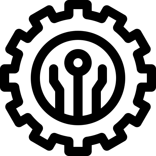 Technology seo and web technology cogwheel icon Technology seo and web technology cogwheel icon