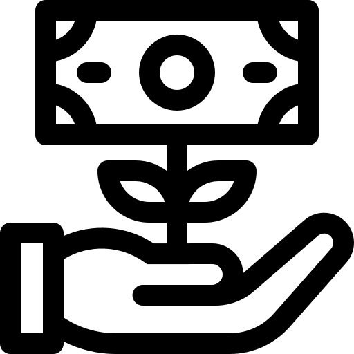 Profit business and finance plant hand icon Profit business and finance plant hand icon