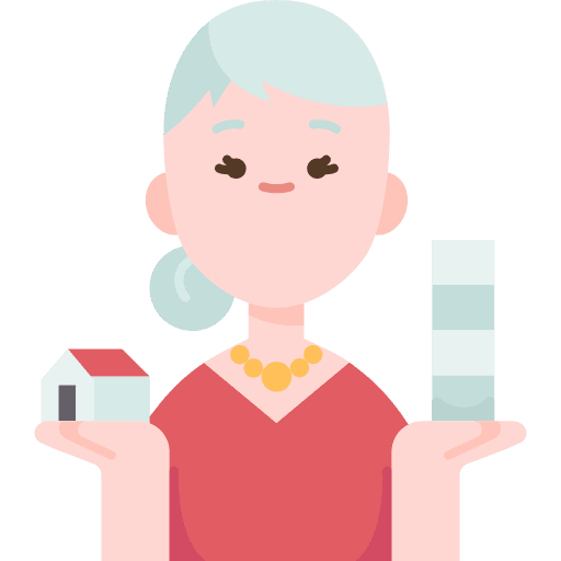 Landlord house owner professions and jobs woman icon