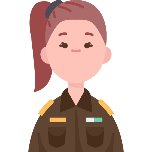Officer professions and jobs woman people icon