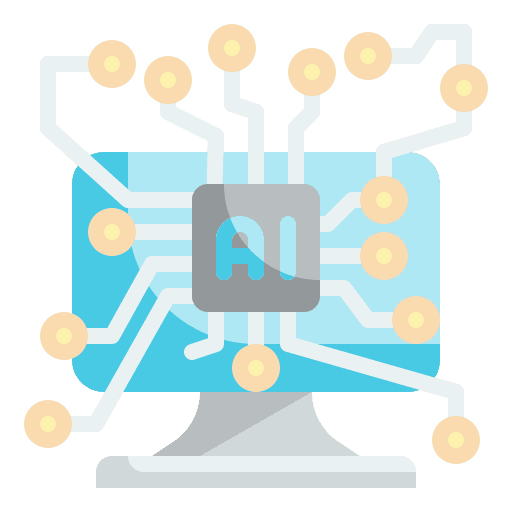 Computer computer technology futuristic icon Computer computer technology futuristic icon