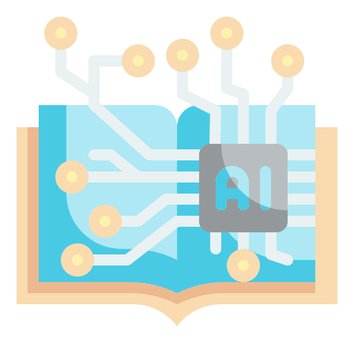 Learning education ai artificial intelligence icon Learning education ai artificial intelligence icon