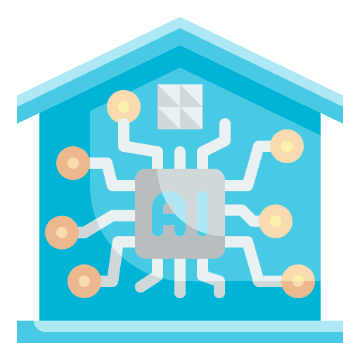 Smart home science fiction electronics house icon