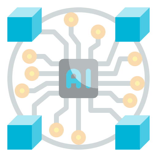 Blockchain blockchain connect artificial intelligence icon Blockchain blockchain connect artificial intelligence icon