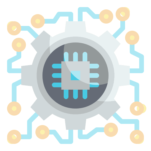 Setting electronics management chip icon Setting electronics management chip icon