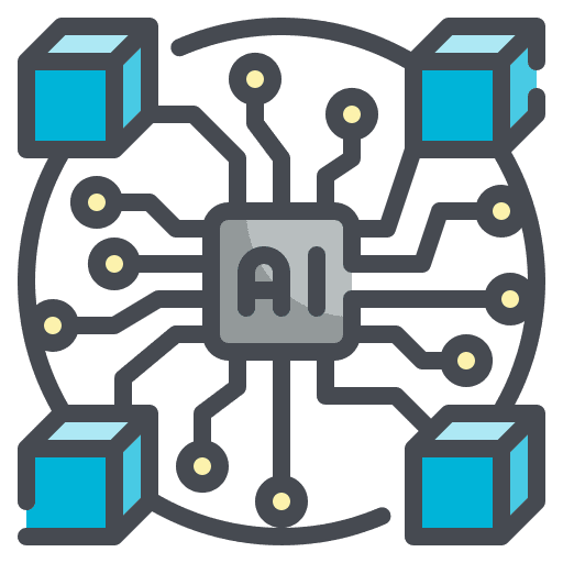 Blockchain blockchain network artificial intelligence icon Blockchain blockchain network artificial intelligence icon