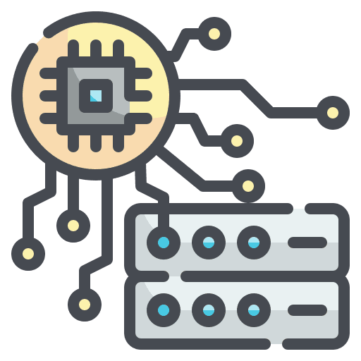 Data chip electronics store icon