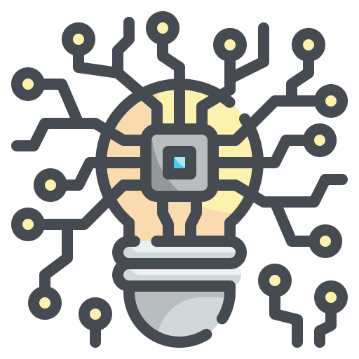 Idea energy electronics artificial intelligence icon Idea energy electronics artificial intelligence icon