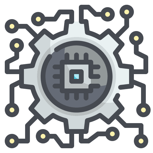 Setting technical electronics chip icon Setting technical electronics chip icon