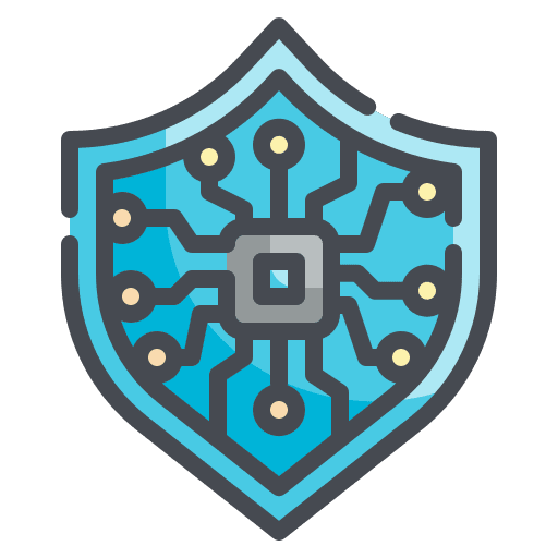 Shield electronics security circuit icon Shield electronics security circuit icon