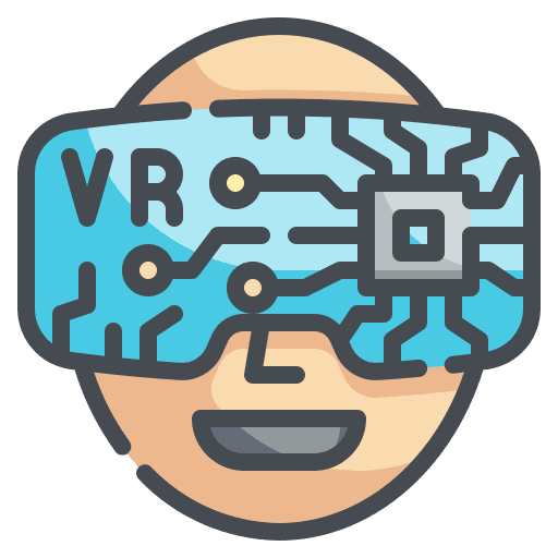 Vr glasses reality technology gamer icon Vr glasses reality technology gamer icon
