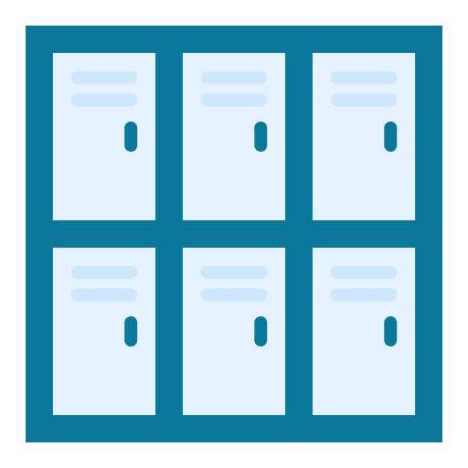 Lockers furniture and household changing room wardrobe icon Lockers furniture and household changing room wardrobe icon