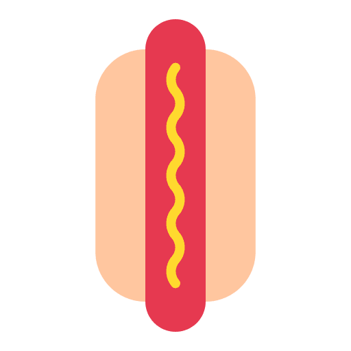 Hot dog fast food hot dog ketchup icon Hot dog fast food hot dog ketchup icon