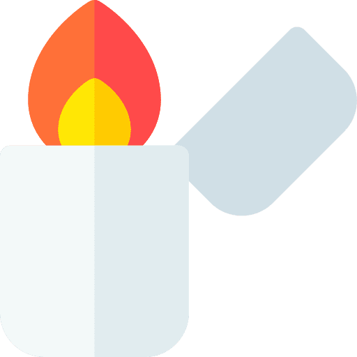 Lighter camping pocket flaming icon