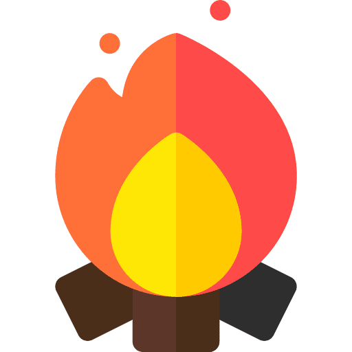 Bonfire firewood fire camping icon